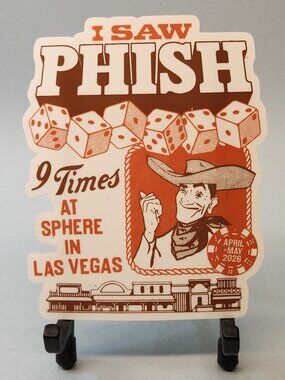 Phish Sticker - 2026 Sphere Residency Las Vegas - Vegas Vic Cowboy Design